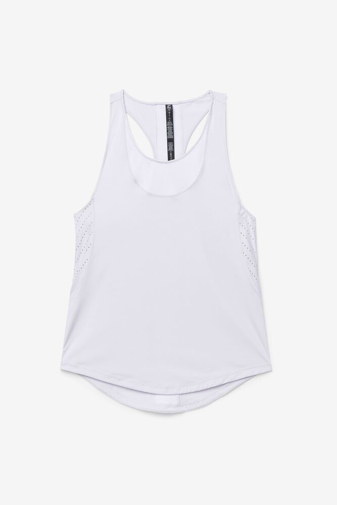 Fila Tank Top Womens White - Uplift Textured Racerback - Philippines 9210547-HY